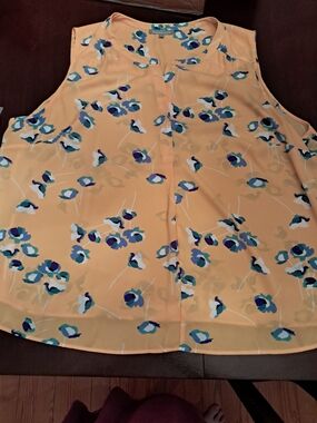 Danielrainn Sleeveless Floral Print Blouse